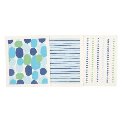 Simply Essential&trade; Sweedish Dish Cloths in Blue (Set of 3)