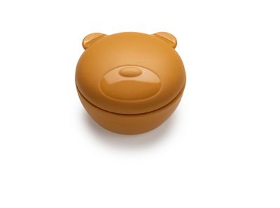Melii&trade; 8 oz. Silicone Bear Bowl with Lid in Brown