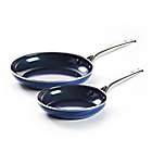 Alternate image 0 for Blue Diamond&trade; Nonstick Ceramic 2-Piece Frying Pan Set in Blue