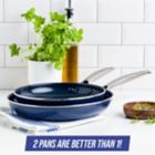 Alternate image 5 for Blue Diamond&trade; Nonstick Ceramic 2-Piece Frying Pan Set in Blue