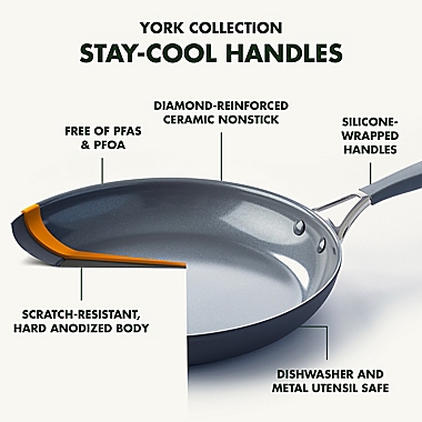 GreenPan&trade; York Ceramic Nonstick Hard-Anodized Aluminum 2-Piece Fry Pan Set. View a larger version of this product image.