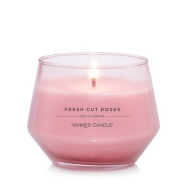 Yankee Candle&reg; Fresh Cut Roses 10 oz. Studio Collection Candle in Light Pink. View a larger version of this product image.