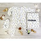 Alternate image 1 for Bellabu Bear Cookie Swaddle and Beanie Set in White