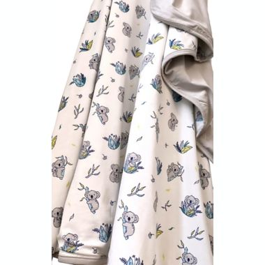 Bellabu Bear Koala Baby Blanket in White. View a larger version of this product image.