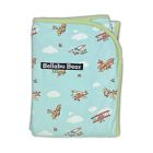 Alternate image 1 for Bellabu Bear Vintage Airplanes Baby Blanket in Blue