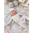 Alternate image 1 for Bellabu Bear Constellation Grey Swaddle and Beanie Set in Grey