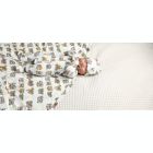 Alternate image 1 for Bellabu Bear Zoo Train Swaddle and Beanie Set in White