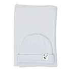 Alternate image 1 for Bellabu Bear Swaddle and Beanie Set in Cloud Grey