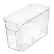 Squared Away&trade; Plastic 3-Section Divided Refrigerator Bin