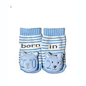 IQ Kids Size 0-12M 2023 Bear Rattle Socks in Blue