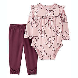 carter's® 2-Piece Bodysuit and Pant Set in Pink