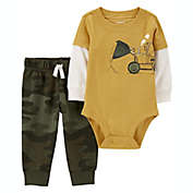carter&#39;s&reg; 2-Piece Construction Bodysuit and Pant Set in Yellow