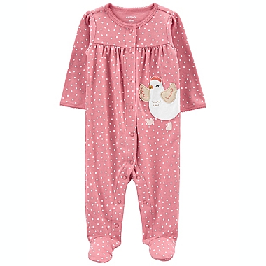 carter&#39;s&reg; Size 9M Chicken Dot Snap-Up Sleep &amp; Play in Pink. View a larger version of this product image.