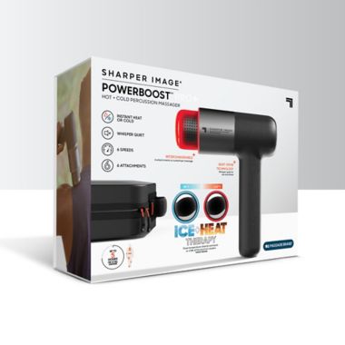 Sharper Image&reg; Powerboost Pro Hot and Cold Massager in Black. View a larger version of this product image.