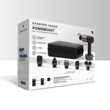 Sharper Image&reg; Powerboost Pro Hot and Cold Massager in Black. View a larger version of this product image.