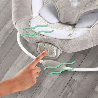 Ingenuity&trade; Twinkle Tails Bouncer in Grey. View a larger version of this product image.