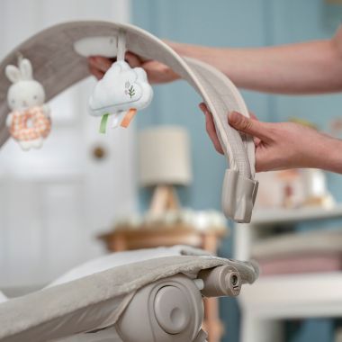 Ingenuity&trade; Twinkle Tails Bouncer in Grey. View a larger version of this product image.