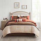 Alternate image 0 for Madison Park Palisades 7-Piece Queen Reversible Comforter Set in Coral/Natural