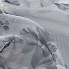 Alternate image 6 for Madison Park Simone 84-Inch Rod Pocket Floral Voile Sheer Curtain Panel in Grey (Single)