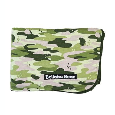 Bellabu Bear&reg; Camo 2-Layer Reversible Bamboo Blanket in Green. View a larger version of this product image.
