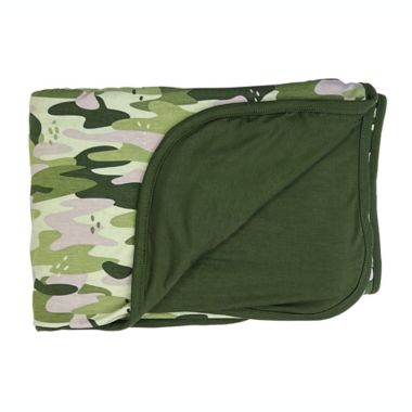 Bellabu Bear&reg; Camo 2-Layer Reversible Bamboo Blanket in Green. View a larger version of this product image.