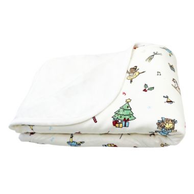 Bellabu Bear&reg; Nutcracker 2-Layer Reversible Bamboo Blanket in White. View a larger version of this product image.