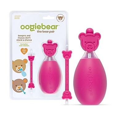 oogiebear&trade; The Bear Pair Bulb Aspirator and Booger Picker in Raspberry. View a larger version of this product image.