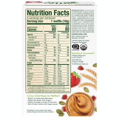 Sprout Organics&reg; Wafflez&trade; 5-Pack Pumpkin Butter &amp; Jelly Baked Wheat Snacks. View a larger version of this product image.