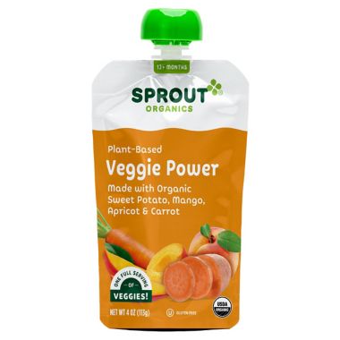 Sprout Organics&reg; 4 oz. Plant-Based Veggie Power Pouch in Sweet Potato. View a larger version of this product image.