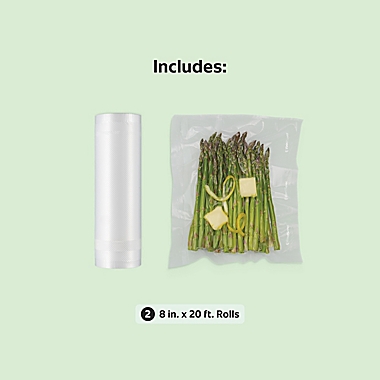 FoodSaver&reg; 8-Inch 2-Pack Vacuum Packaging Rolls. View a larger version of this product image.