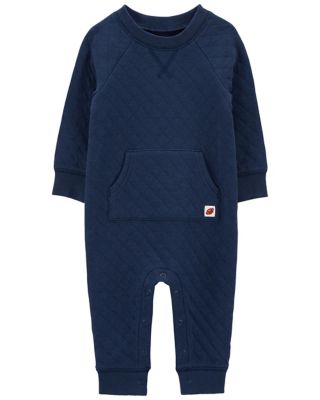 Carter's® Size 6M Doubleknit Jumpsuit In Navy | Bed Bath & Beyond