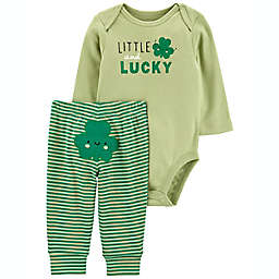 carter's® 2-Piece Lucky St. Patrick's Day Bodysuit and Pant Set