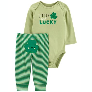 carter's&reg; 2-Piece Lucky St. Patrick's Day Bodysuit and Pant Set. View a larger version of this product image.