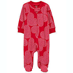 carter's® Valentine's Day 2-Way Cotton Footed Pajama in Red