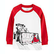 carter&#39;s&reg; Construction Valentines Day Long Sleeve Jersey T-Shirt in Red