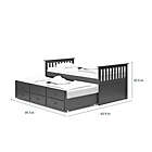 Alternate image 2 for Storkcraft Kids Marco Island Twin Captain&#39;s Bed with Trundle and Drawers in Gray