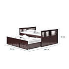 Alternate image 2 for Storkcraft Kids Marco Island Full Captain&#39;s Bed with Trundle and Drawers in Espresso