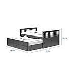 Alternate image 2 for Storkcraft&reg; Kids Marco Island Full Captain&#39;s Bed with Trundle and Drawers in Gray