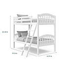 Alternate image 4 for Storkcraft Long Horn Twin Bunk Bed in White