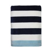 ever & ever&trade; Thick Stripe Bath Towel in Navy