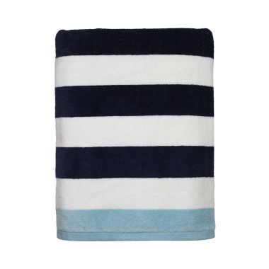 ever &amp; ever&trade; Thick Stripe Bath Towel in Navy. View a larger version of this product image.