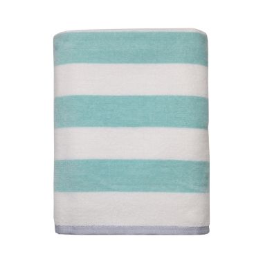 ever &amp; ever&trade; Thick Stripe Bath Towel in Turquoise. View a larger version of this product image.