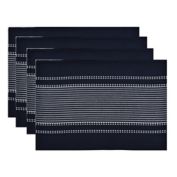 Everhome&trade; Seaside Stripe Placemats in Maritime Blue (Set of 4)