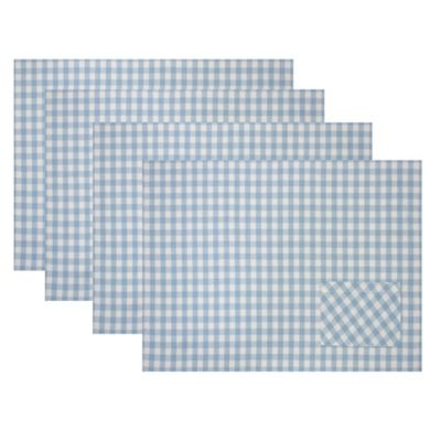 Everhome&trade; Easter Gingham Placemats in Summer Song (Set of 4)