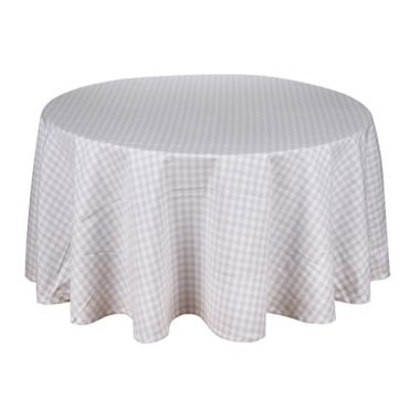 Everhome&trade; Easter Gingham 70-Inch Round Tablecloth in Nimbus Cloud. View a larger version of this product image.