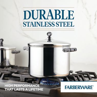 Farberware&reg; Classic 8 qt. Stainless Steel Stock Pot. View a larger version of this product image.
