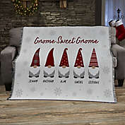 Christmas Gnome Personalized 56-Inch x 60-Inch Woven Throw Blanket