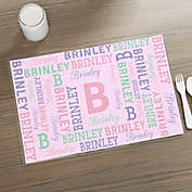 Repeating Name Personalized Laminated Placemat