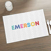 Vibrant Name Personalized Laminated Placemat