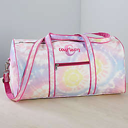 Ombre Initial Personalized Embroidered Tie Dye Duffel Bag